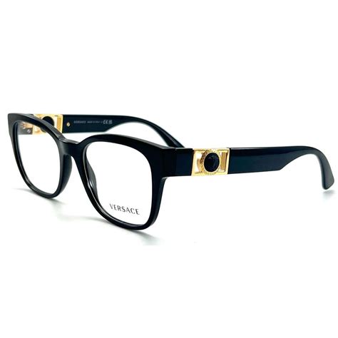 versace glasses gb1 54|Versace™ VE3314 GB1 54 Black Eyeglasses .